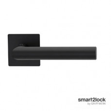 Griffwerk Lucia Piatta S Quattro smart2lock kľučka na tenkej rozete uzamykateľná čierna