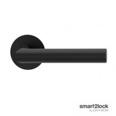 Griffwerk Lucia Piatta S smart2lock kľučka na tenkej rozete uzamykateľná čierna
