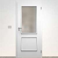 Sapeli Bergamo Komfort dvere poldrážkové model 30 farba biela hladká